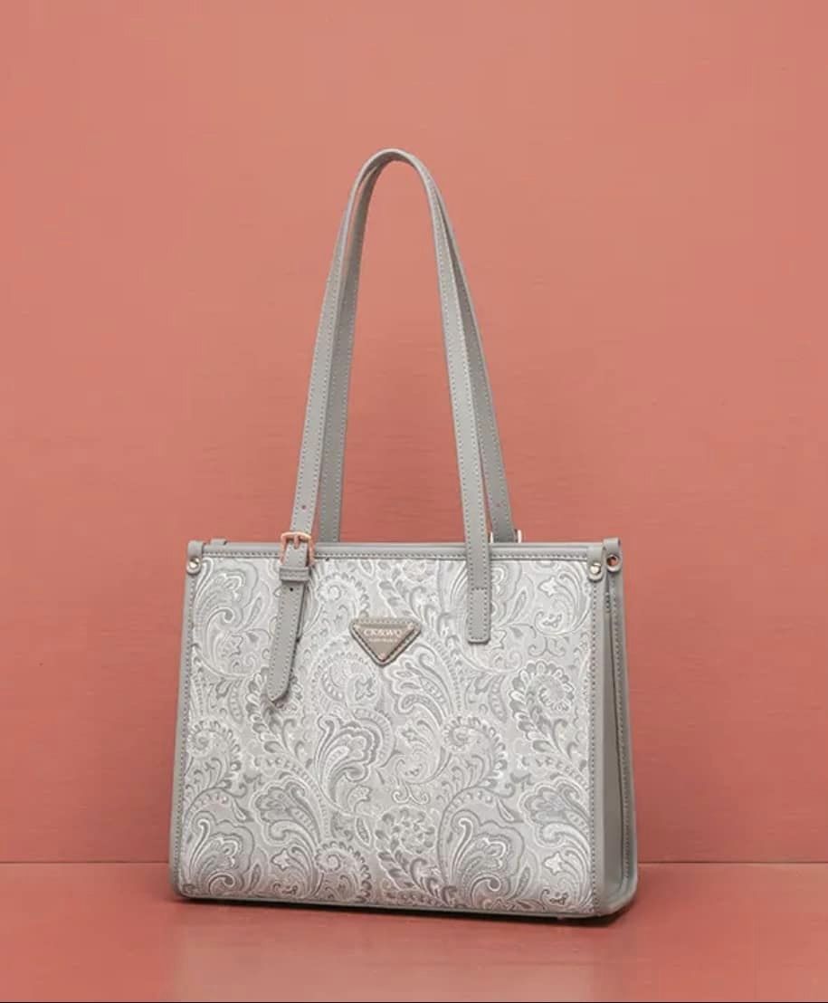 Small Large Tote Bag Gray