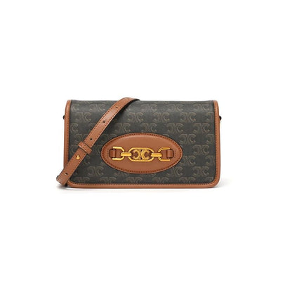 Vintage printed crossbody bag