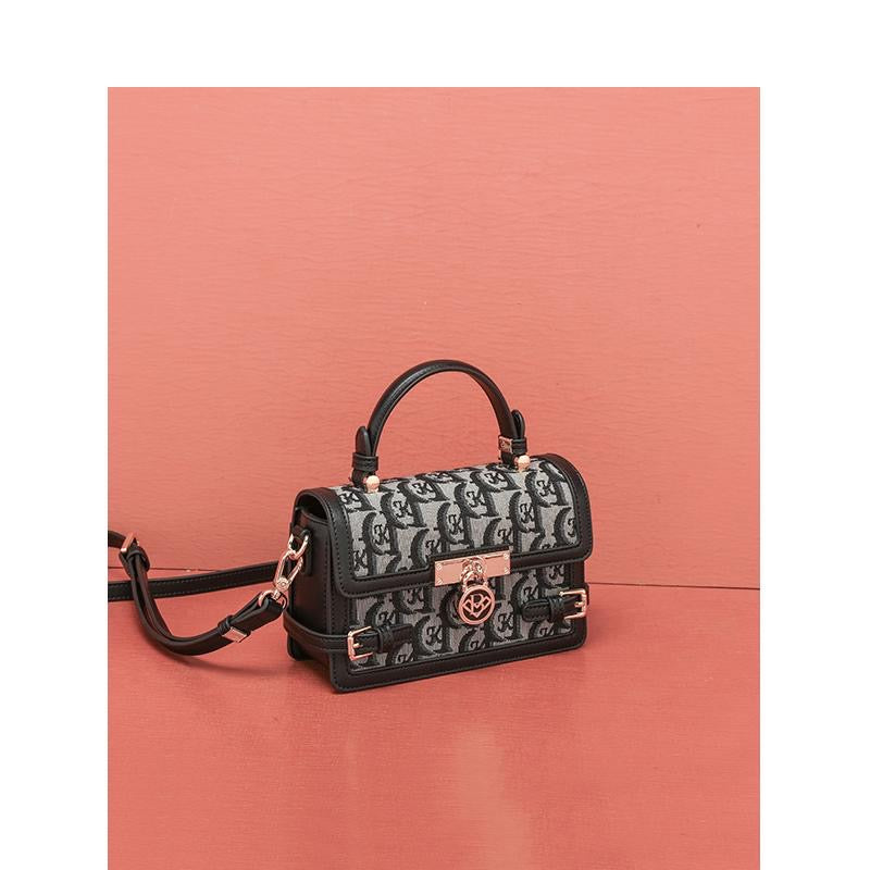 Jacquard crossbody small square bag