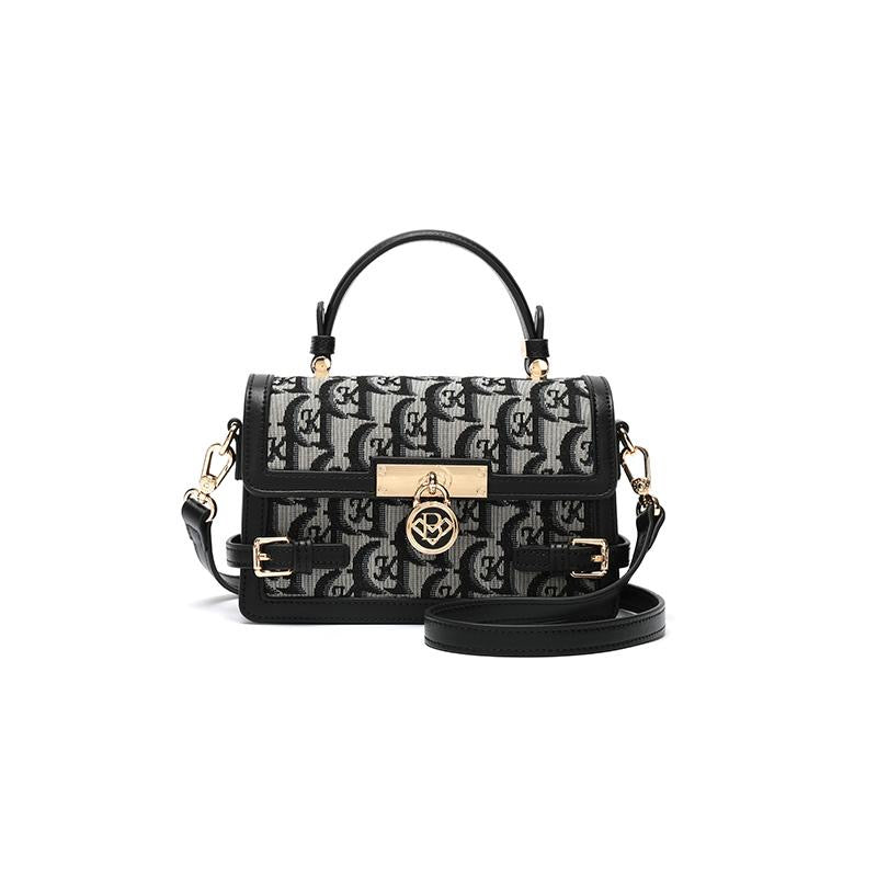 Jacquard crossbody small square bag